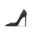 Bling Bling Black Sequins Evening Party Pumps 2024 Leather 10 cm Stiletto Heels Pointed Toe Pumps High Heels
