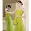 Amazing / Unique Lime Green Evening Dresses Jumpsuit 2022 A-Line / Princess Strapless Sleeveless Backless Floor-Length / Long Evening Party