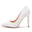 Schöne Weiß Büro OL Pumps 2023 11 cm Stilettos Spitzschuh Pumps Hochhackige