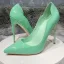 Fashion Mint Green Evening Party Pumps 2022 Patent Leather 12 cm Stiletto Heels Pointed Toe Pumps High Heels