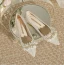 Elegant Beige Beading Pearl Rhinestone Satin Wedding Shoes 2024 3 cm Thick Heels Low Heel Pointed Toe Wedding Pumps High Heels