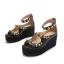 Römisch Vintage Schwarz Freizeit Niet Sandalen Damen 2022 Wasserdichte Knöchelriemen 8 cm Keilabsatz Peeptoes Sandaletten Hochhackige