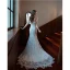 Charmant Ivoire Appliques En Dentelle Fleur Robe De Mariée 2022 Trompette / Sirène Bustier Sans Manches Dos Nu Longue Mariage