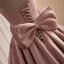 Vintage / Retro Dusky Pink Satin Prom Dresses 2023 Ball Gown Strapless Sleeveless Backless Bow Appliques Floor-Length / Long Prom Formal Dresses