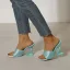 Transparent Mint Green Street Wear Rhinestone Womens Sandals 2022 9 cm Stiletto Heels Crystal High Heels Open / Peep Toe Sandals