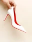Mode Witte Kantoor OL Lakleer Pumps 2024 Leer 8 cm Naaldhakken / Stiletto Spitse Neus Pumps Hoge Hakken