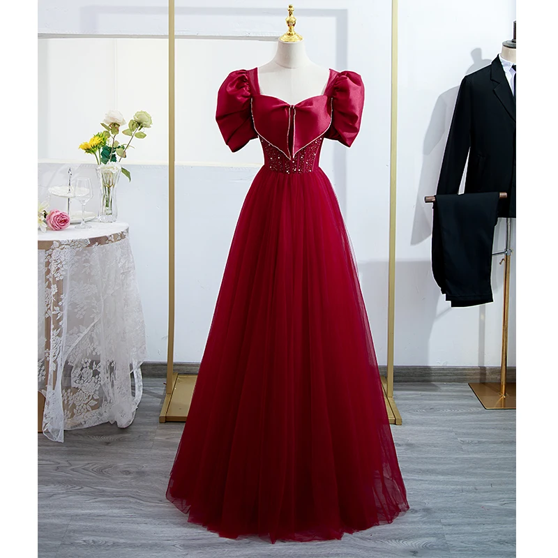 burgundy prom dresses 2022 Queen Burgundy Lace Cardigan – Dressxox main image 1