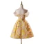 Vintage / Retro Gold Beading Sequins Lace Flower Homecoming Short Graduation Dresses 2024 Off-The-Shoulder Short Sleeve Backless Formal Dresses
