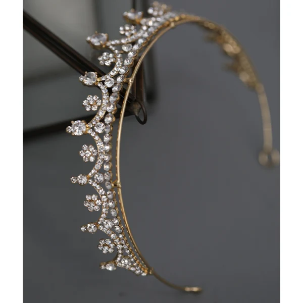 Fine Sølv Rhinestone Bryllup Tiara 2022 Zirkon Legering Tiara Har Tilbehor