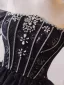 Charming Black Rhinestone Glitter Flower Short Evening Dresses 2025 Ball Gown Off-The-Shoulder Short Sleeve Backless Evening Party Formal Dresses