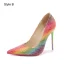Fine Aften Multi-Farger Pumps 2023 11 cm Stiletthæler Spisse Pumps Høyhælte