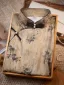 Chinese style Vintage / Retro Khaki Printing Tea-length Cheongsam 2024 Trumpet / Mermaid High Neck Short Sleeve