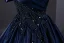 Vintage / Retro Navy Blue Beading Sequins Prom Dresses 2025 Ball Gown Off-The-Shoulder Short Sleeve Backless Floor-Length / Long Formal Dresses