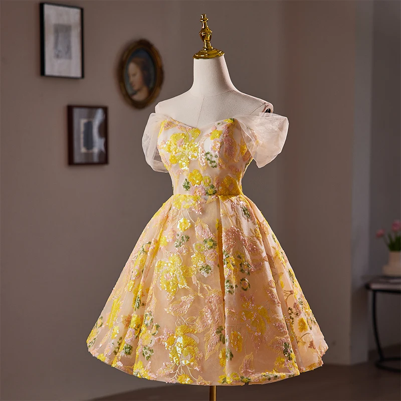 slim fit dress slacks Sparkly Short Party Dress Sequins Lace Homecoming Dress Single Shoulder Short Dresses with Feather ARD3152