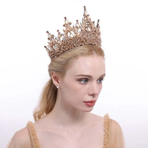Bling Bling Champagne Faux Diamant Accessoire Cheveux Mariage 2024 Alliage Mariage Accessorize