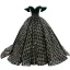 Scintillantes Vert Foncé Perlage Paillettes Daim Robe De Bal 2022 Robe Boule De l'épaule Manches Courtes Dos Nu Chapel Train Promo Robe De Ceremonie