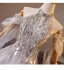 High-end Grey Rhinestone Sequins Prom Dresses 2025 Ball Gown High Neck Short Sleeve Backless Floor-Length / Long Prom Formal Dresses