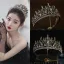 Vintage / Originale Charmant Blanche Faux Diamant Mariage Accessoire Cheveux Mariage Tiare 2022 Zircon Alliage Tiare
