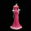 High-end Fuchsia Suede Beading Rhinestone Evening Dresses 2023 Trumpet / Mermaid Scoop Neck Bell sleeves Sweep Train Evening Party Formal Dresses