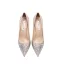 Sexy Nues Soirée Paillettes Escarpins 2024 Cuir 10 cm Talons Aiguilles À Bout Pointu Escarpins Talons Hauts