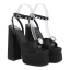 Fashion Black Cocktail Party Evening Party Rhinestone Womens Sandals 2023 Ankle Strap 14 cm Stiletto Heels Waterproof Open / Peep Toe Sandals High Heels