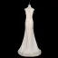 Sexy Ivoire Perle En Dentelle Fleur Robe De Soirée 2025 Trompette / Sirène Bustier Sans Manches Dos Nu Train De Balayage Robe De Ceremonie