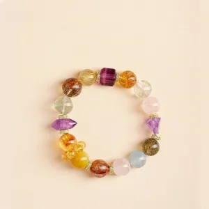 High End Fashion Multi Colors Handmade Natural Crystal Green Phantom Crystal Amethyst Bracelets 2025 Accessories