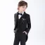 Noire Manches Longues Mariage Costume Garçon Mariage 2025 Manteau Bijoux De Corps Pantalon Chemise Cravate Gilet