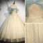 Fashion Gold Sequins Prom Dresses 2023 Ball Gown Off-The-Shoulder Short Sleeve Backless Floor-Length / Long Prom Formal Dresses