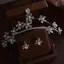 Modest / Simple Silver Pearl Rhinestone Alloy Earrings Tiara Wedding Bridal Hair Accessories 2025