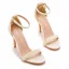 Charmant Weiß Sommer Perle Brautschuhe 2023 10 cm Stilettos Knöchelriemen Peeptoes Hochzeit Sandaletten Hochhackige
