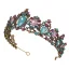 Vintage Multi-Kolory Rhinestone Stop Tiara Ozdoby Do Włosów Ślubne 2023 Ślub