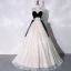 Elegant Black Prom Dresses 2023 A-Line / Princess Strapless Sleeveless Backless Bow Sash Floor-Length / Long Prom Formal Dresses