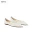 Elegant White Lace Flower Wedding Shoes 2026 Leather 8 cm Stiletto Heels Pointed Toe Wedding Pumps High Heels