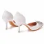 Elegant White Rhinestone Prom Womens Sandals 2023 7 cm Stiletto Heels Pointed Toe Womens Shoes High Heels
