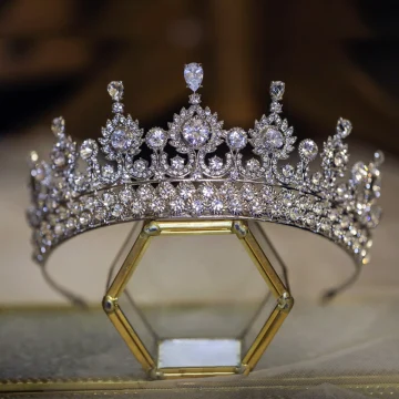 Barokowy Srebrny Rhinestone Stop Tiara 2022 Ślub Ozdoby Do Włosów Ślubne
