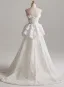 Chic Blanche Faux Diamant Appliques Robe De Mariée Sirène 2025 Bustier Sans Manches Dos Nu Train De Balayage