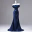Sexy Marineblau Abendkleider 2026 Meerjungfrau Bandeau Ärmellos Rückenfreies Sweep / Pinsel Zug Festliche Kleider