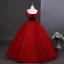 Vintage / Retro Red Prom Dresses 2025 Ball Gown Ruffle Strapless Sleeveless Backless Floor-Length / Long Formal Dresses