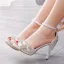 Charmant Weiß Strass Brautschuhe 2022 Knöchelriemen 10 cm Stilettos Peeptoes Hochzeit Hochhackige