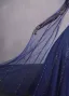 Vintage / Retro Navy Blue Beading Sequins Prom Dresses 2023 Ball Gown V-Neck Sleeveless Backless Floor-Length / Long Formal Dresses