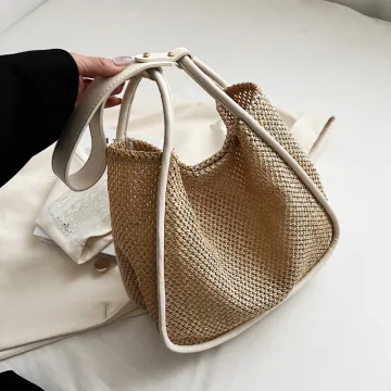 Mode Vita Fläta Casual Damväskor 2023