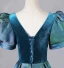 Vintage / Retro Green Prom Dresses 2024 A-Line / Princess Square Neckline Puffy Short Sleeve Backless Floor-Length / Long Prom Formal Dresses