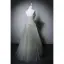 Charmant Vert Cendré Perlage Paillettes Robe De Soirée 2026 Princesse Bustier Sans Manches Dos Nu Longue Robe De Ceremonie