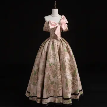 Medieval Blushing Pink Printing Prom Dresses 2022 Satin Ball Gown One Shoulder Bow Rhinestone Short Sleeve Backless Floor Length Long Formal Dresses