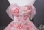 Flower Fairy Blushing Pink Beading Appliques Cascading Ruffles Prom Dresses 2025 Ball Gown Strapless Sleeveless Backless Floor-Length / Long Formal Dresses
