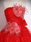 Schöne Rot Strass Pailletten Ballkleider 2024 Ballkleid Bandeau Ärmellos Rückenfreies Schleife Lange Ball Festliche Kleider