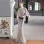 Sparkly Black Sequins Evening Dresses 2022 Trumpet / Mermaid Scoop Neck 1/2 Sleeves Floor-Length / Long Evening Party Formal Dresses