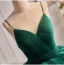 Elegant Dark Green Cascading Ruffles Ruffle Quinceañera Prom Dresses 2024 Ball Gown Spaghetti Straps Sleeveless Backless Court Train Formal Dresses Prom