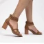 Roman Beige Summer Casual Street Wear Womens Sandals 2023 Ankle Strap 7 cm Thick Heels Open / Peep Toe Sandals High Heels